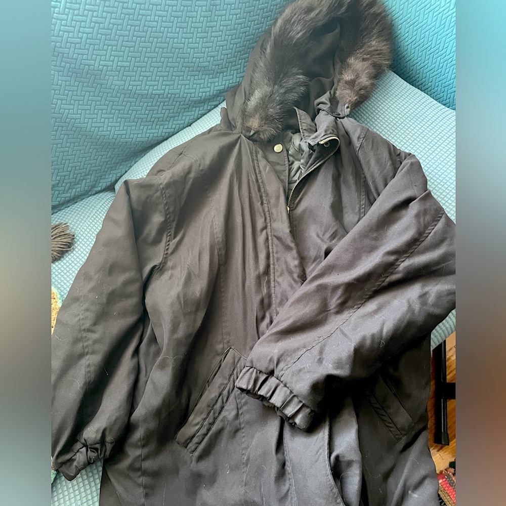Women’s Blue Studio Hooded Coat